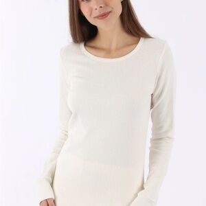 Cottonique Women's Thermal Base Layer Long Sleeve Tee